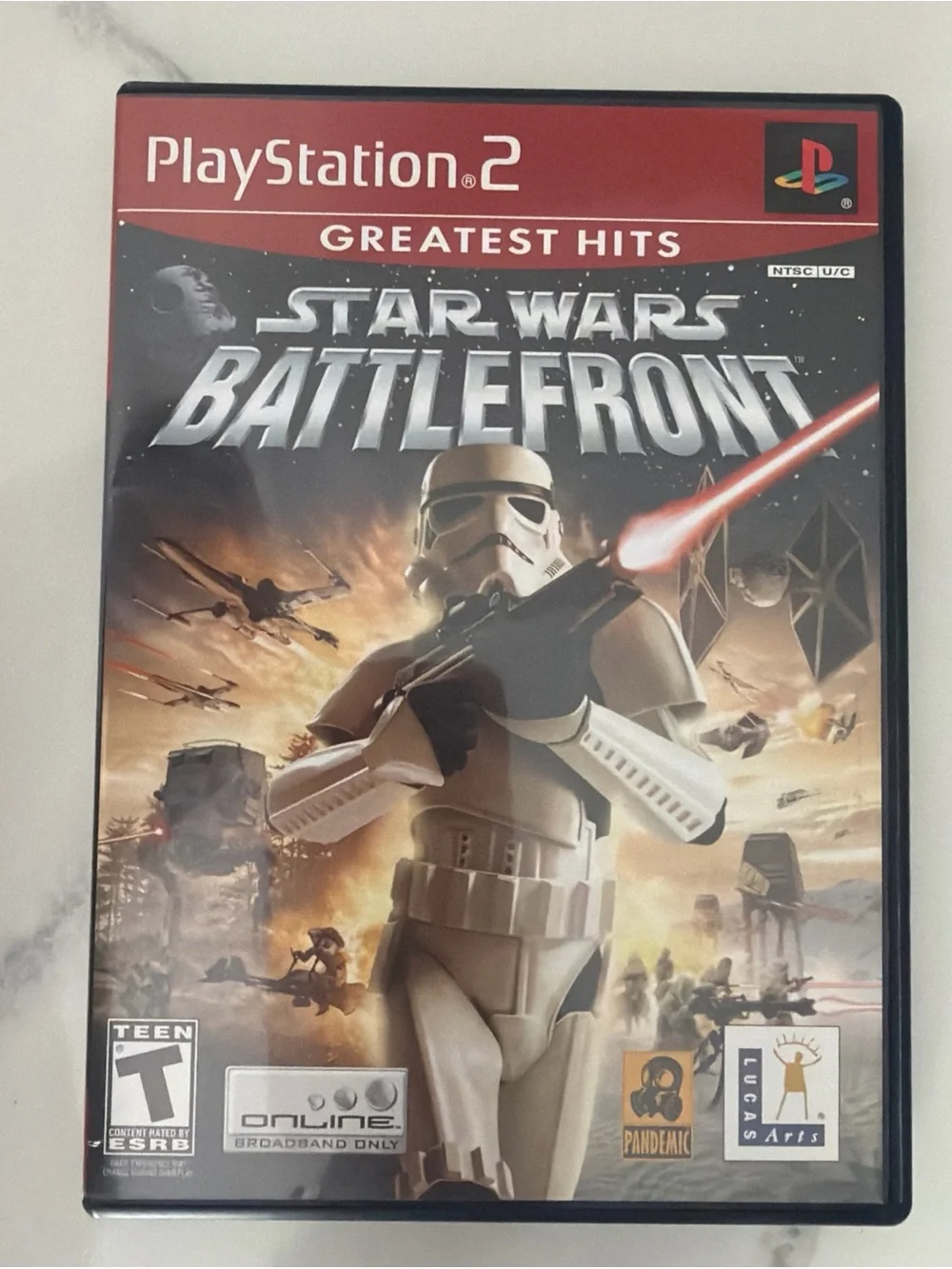 Sony PlayStation 2 Star Wars Battlefront - Red and White Cover